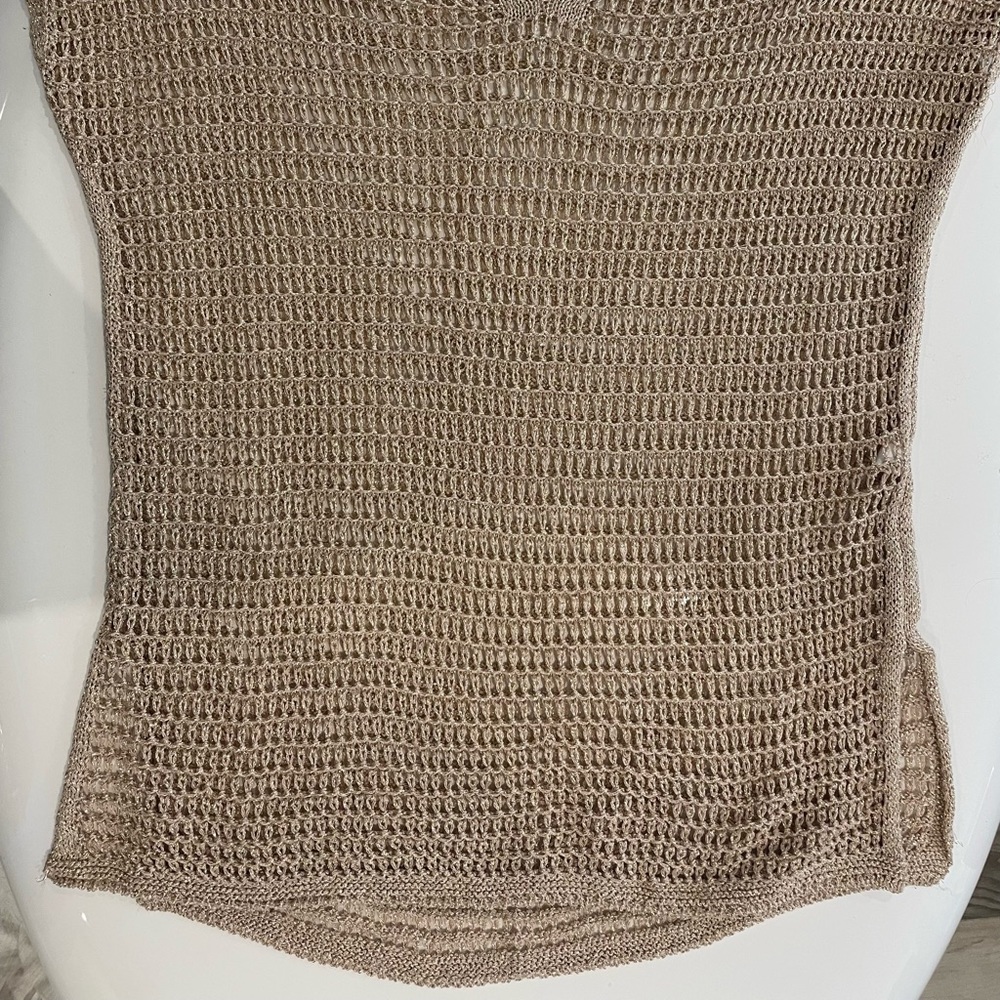 Beach/pool cover up. Size Small/Medium. Color gold. Made in Italy.